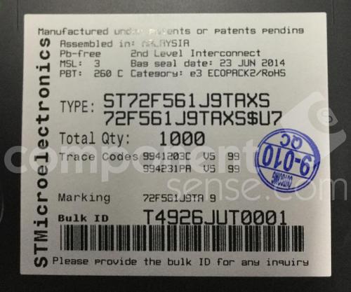 ST72F561J9TAXS ST72F561J9TAXS