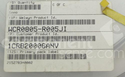 WCR0805-R005JI 