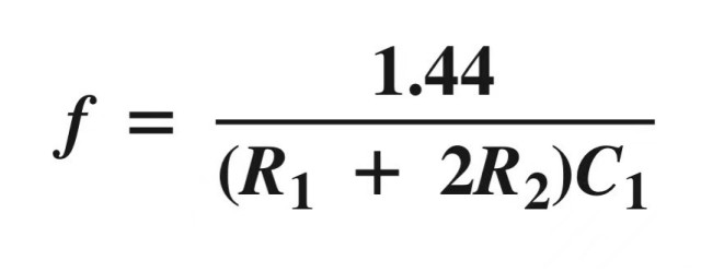 555 timer frequency output formula